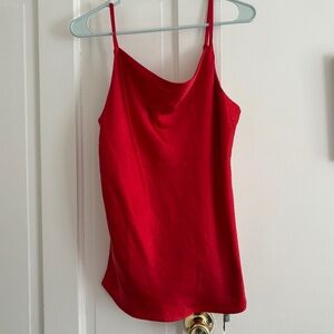 Red Cowl Neck Tank Top